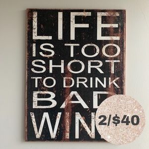 WINE ART FUNNY MEME WALL SIGN ADULT DRINK ALCOHOL